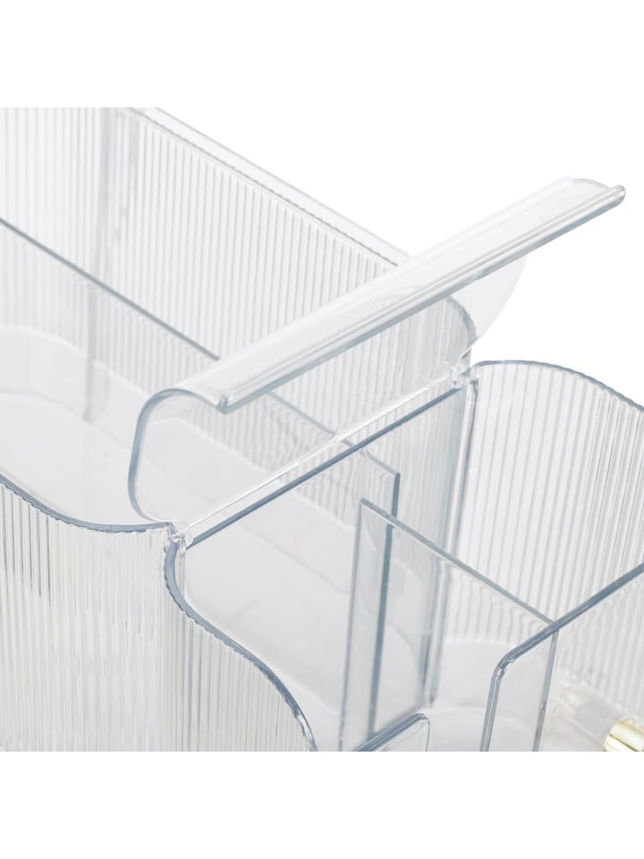 relaxdays Kosmetik Organizer in Transparent/ Gold - (B)24 x (H)10 x (T)12,5 cm günstig kaufen onesize