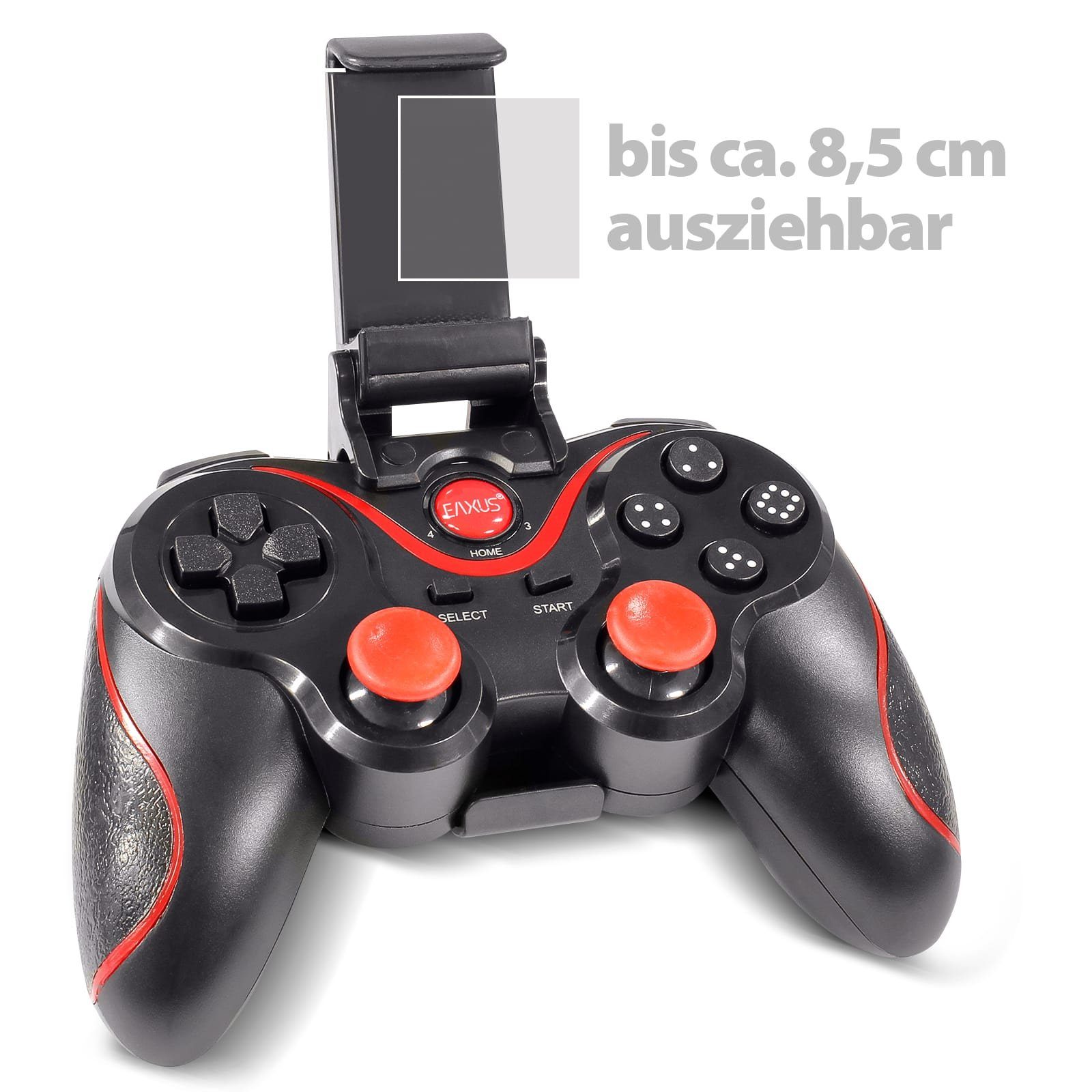 EAXUS Bluetooth Gamepad für Fire TV, Smartphone, Android, Google TV & Co. Controller (inkl. Smartphone-Halterung, Auch für Cloud Gaming, Handy & VR)