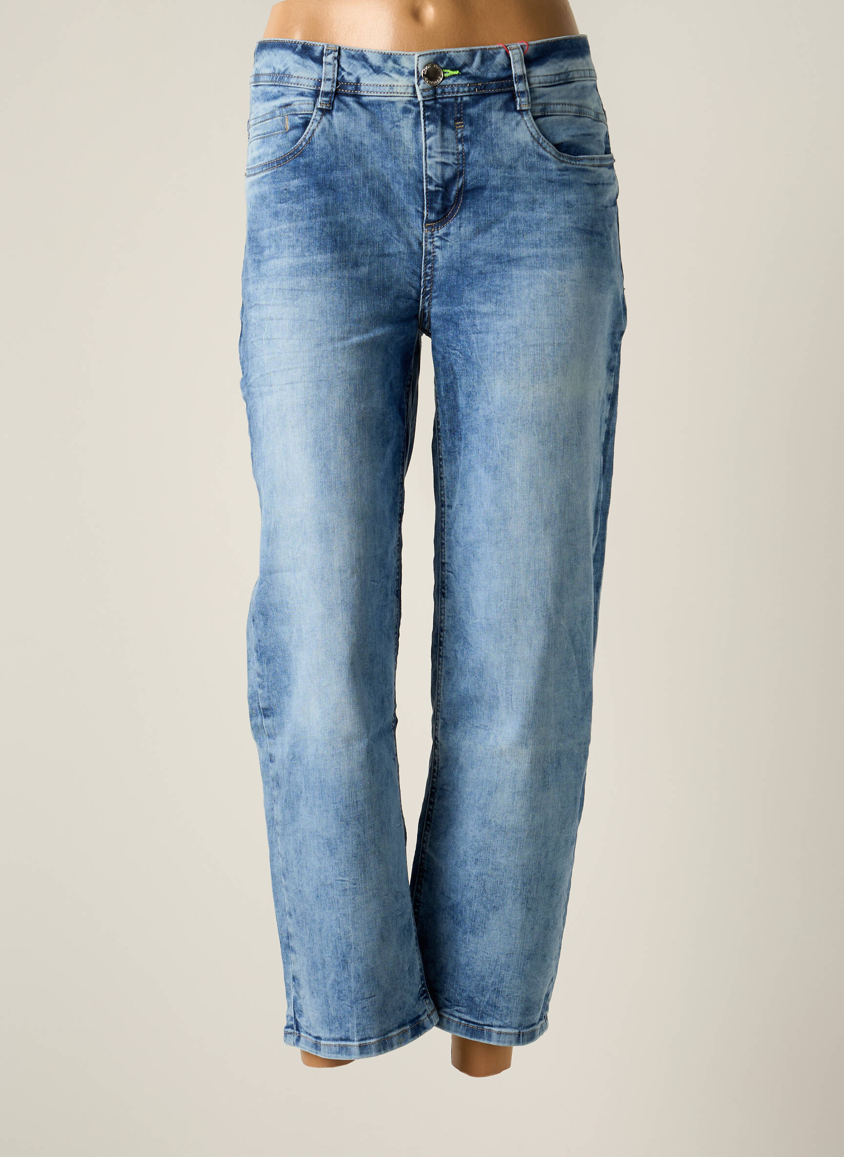 Street One Jeans Coupe Droite Femme couleur bleu