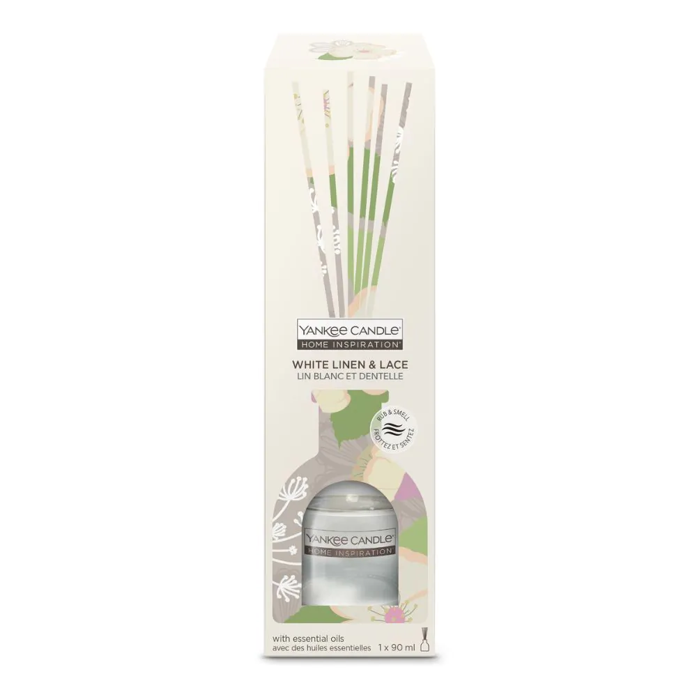 Yankee Candle Hvide Linen og Lace Duftpinde 90 ml