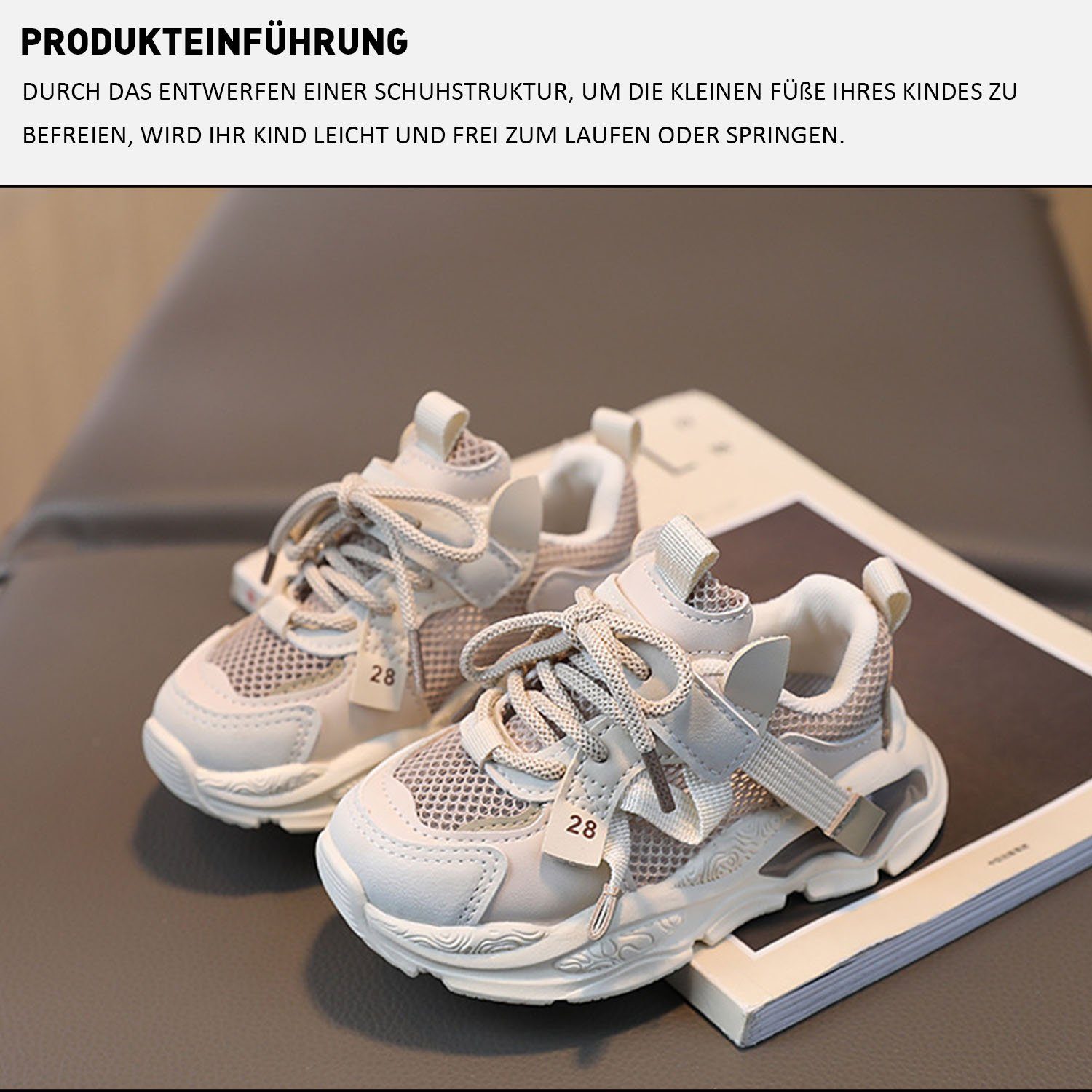 TOPMELON Kinder Turnschuhe Leichtgewichtige Mesh Walking Sportschuhe Sneaker