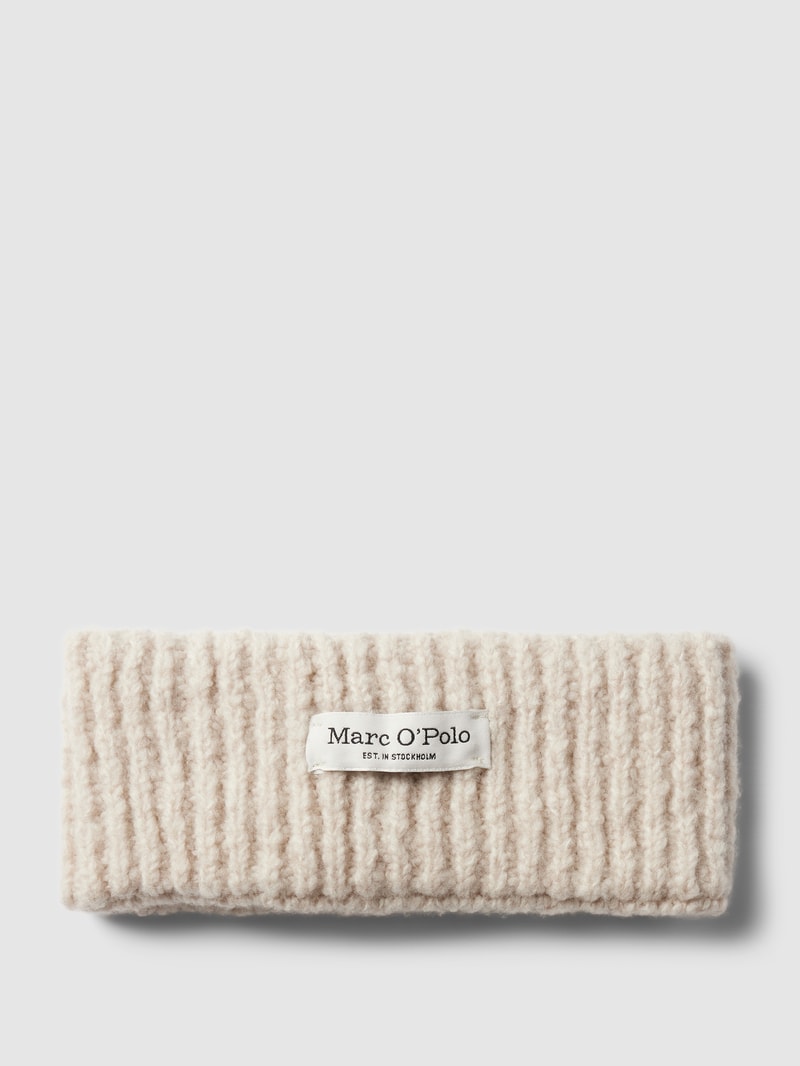 Stirnband mit Label-Detail in offwhite