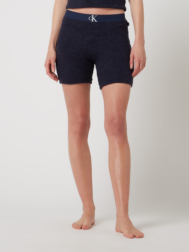 Pyjama-Shorts mit elastischem Bund in dunkelblau