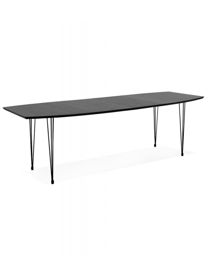 KADIMA DESIGN Ausziehbarer Esstisch aus Eschenholz und Metall | Industrieller Stil in Schwarz günstig kaufen onesize