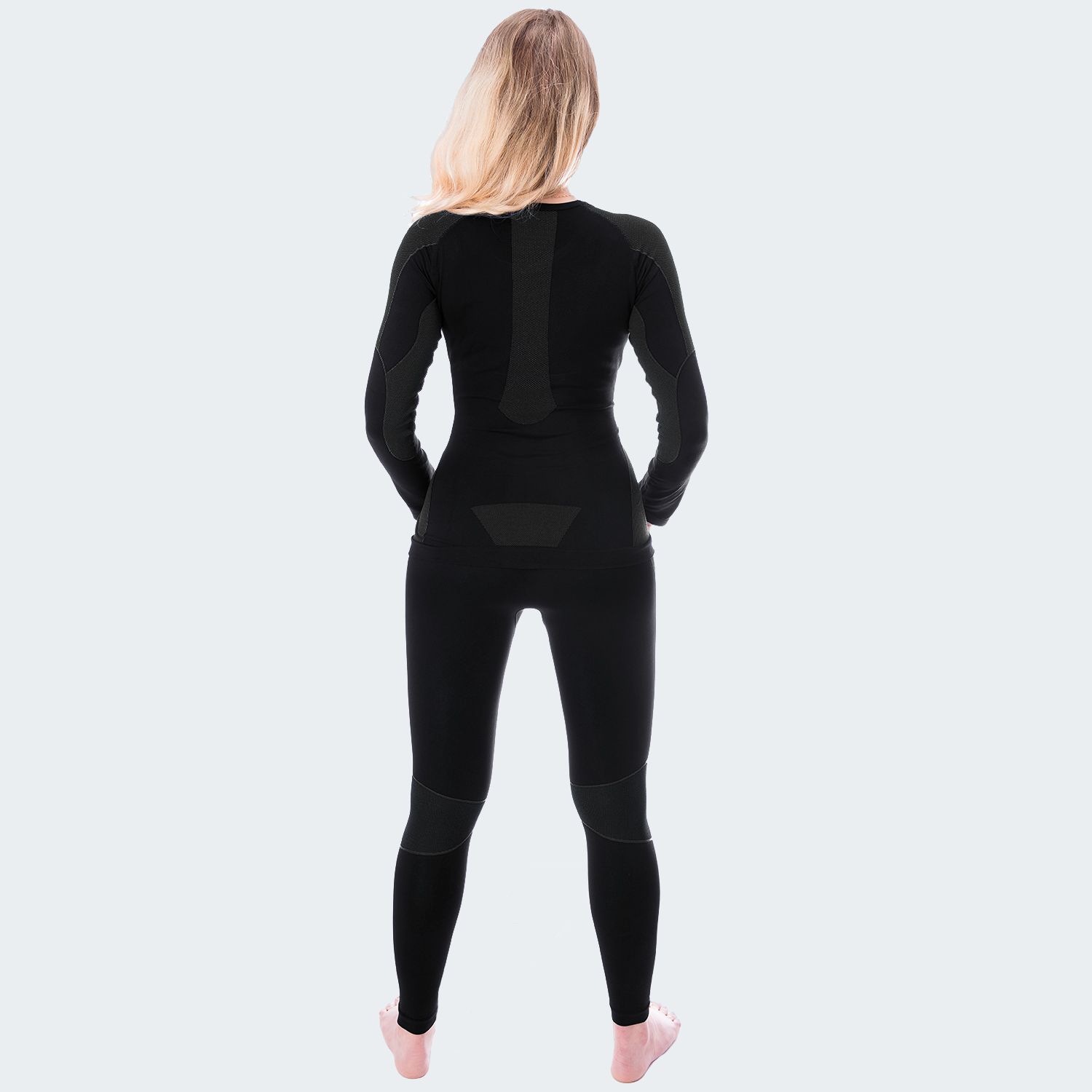 Black Snake Schwarz Damen Funktionsunterwäsche Set