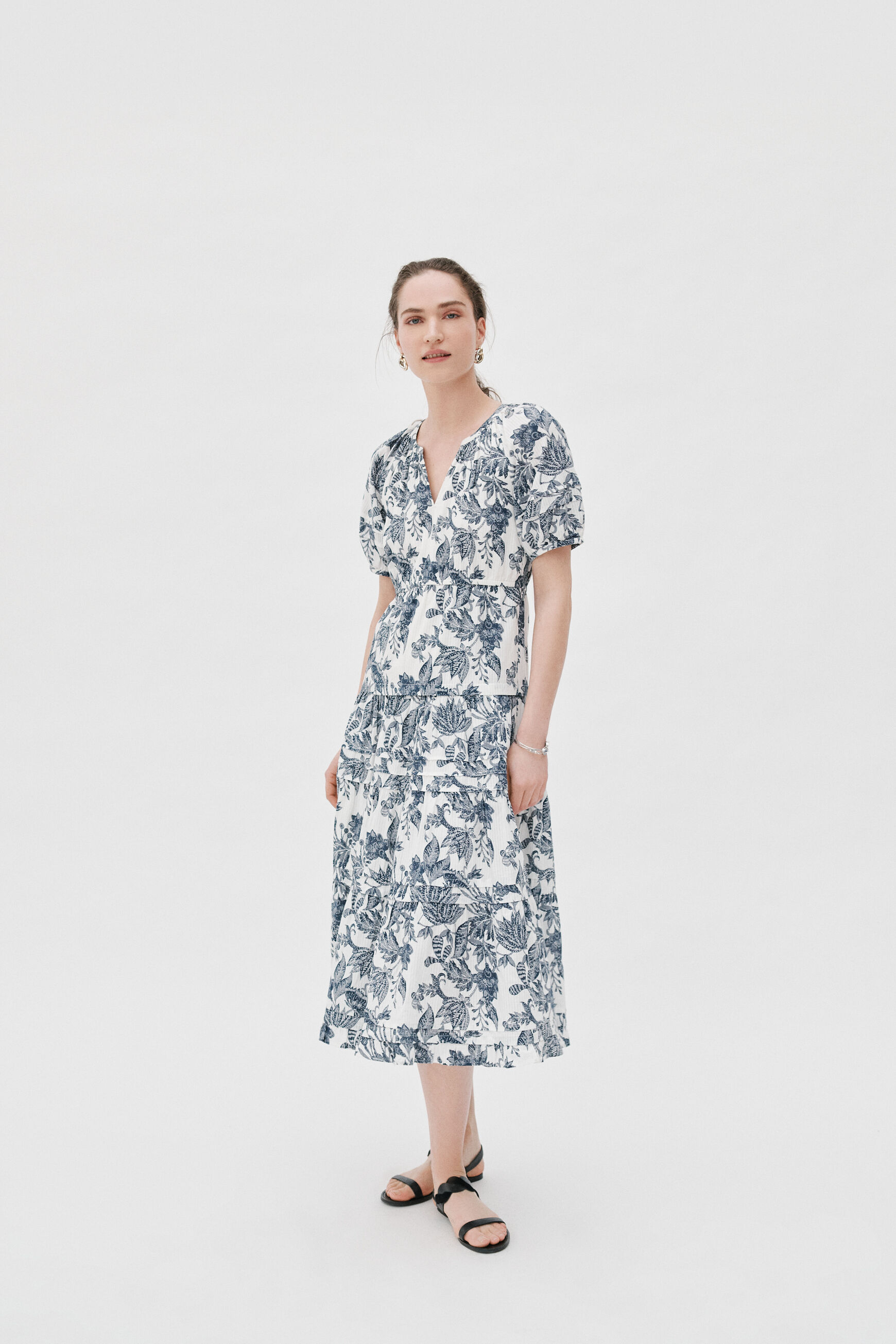 robe utha print ivoire femme