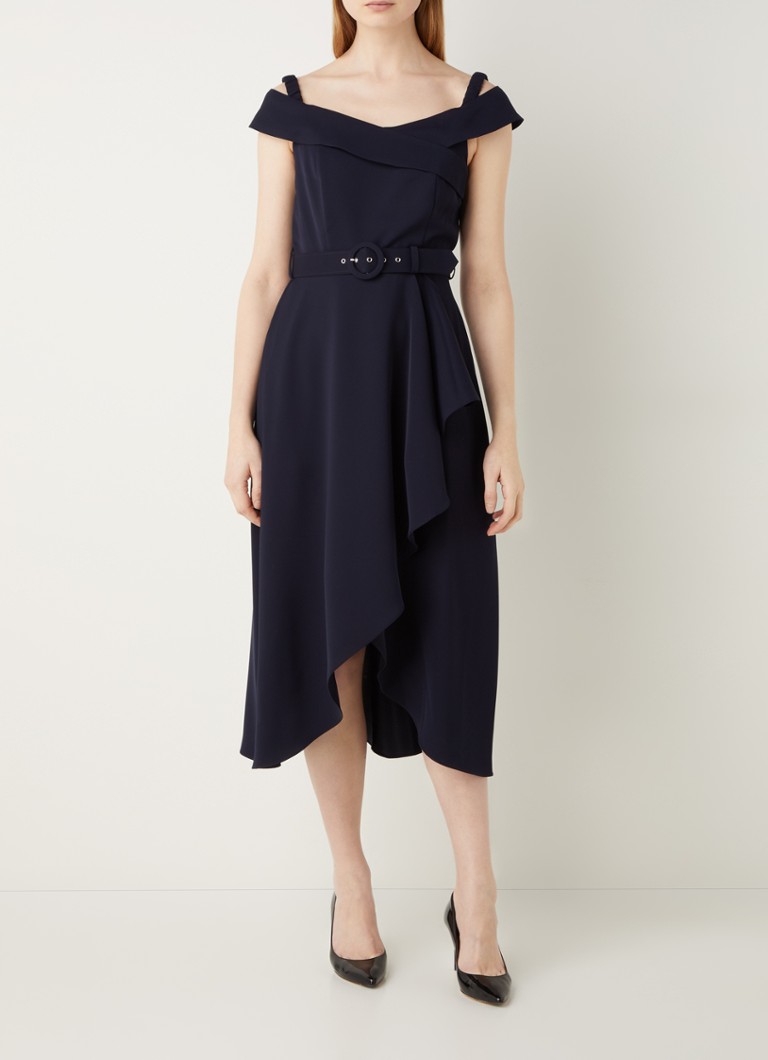 Phase Eight Ashleigh midi dress with belt and wrap