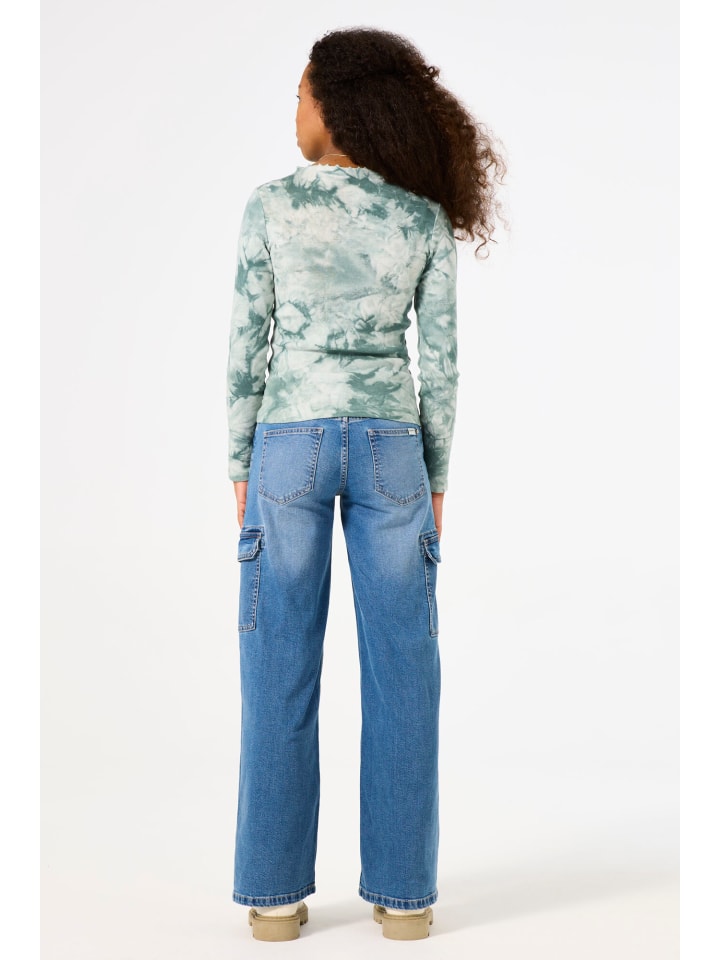 Garcia Langarmshirt mit Batikmuster in misty fields günstig kaufen