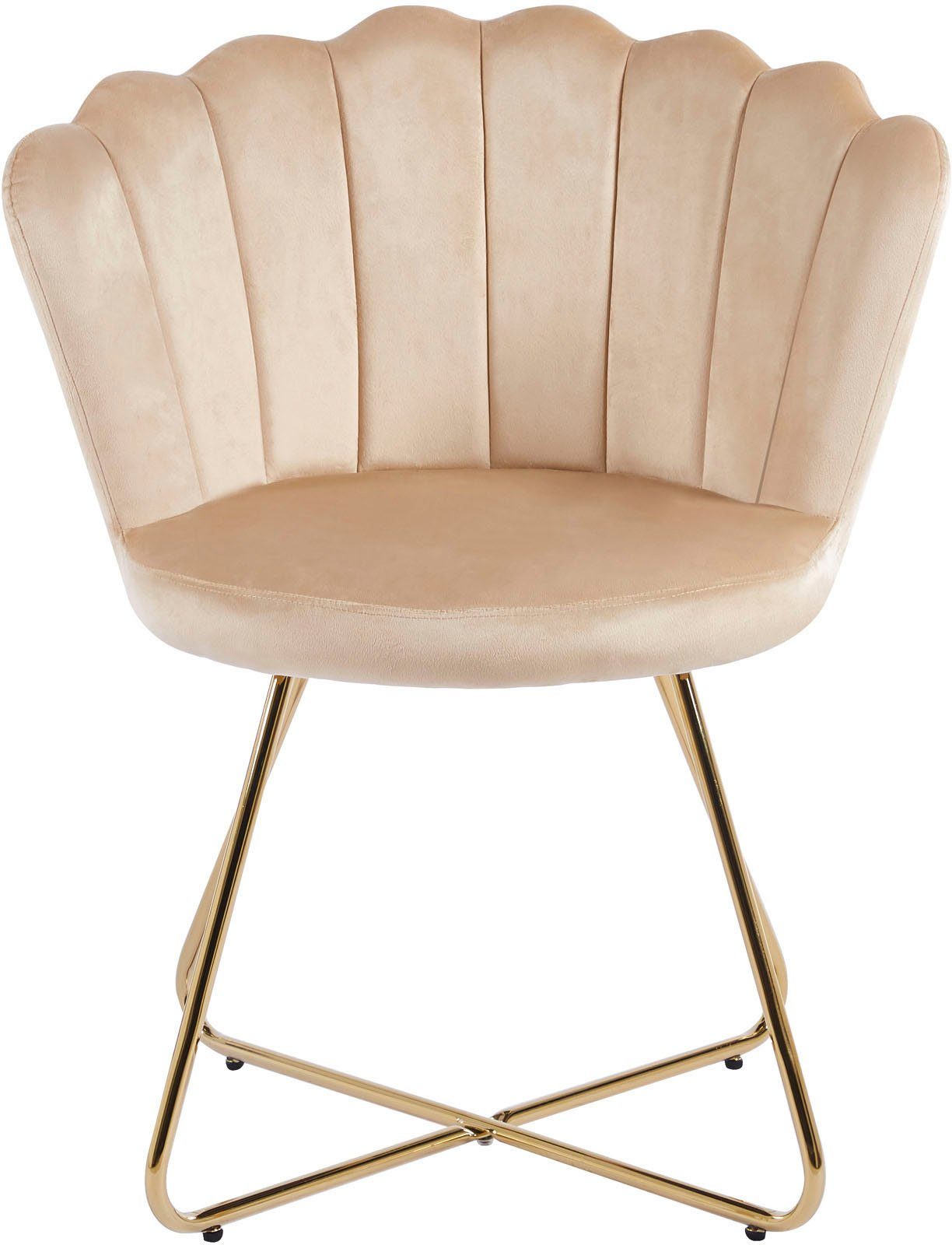 SalesFever Polsterstuhl (Set, 2 St), Muschel-Design