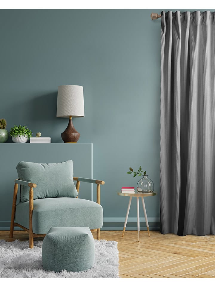 Chic Home Gardine in Grau - (L)270 x (B)140 cm günstig kaufen onesize