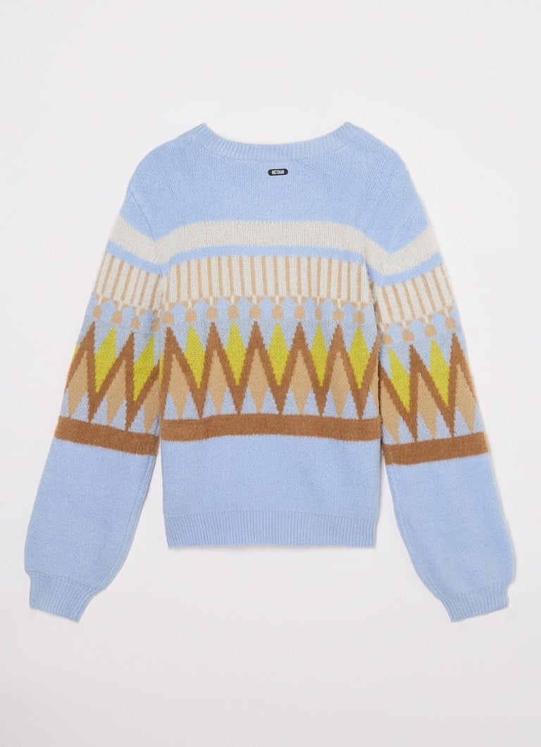 Sweter Freya z cienkiej dzianiny od Return Jeans z nadrukiem