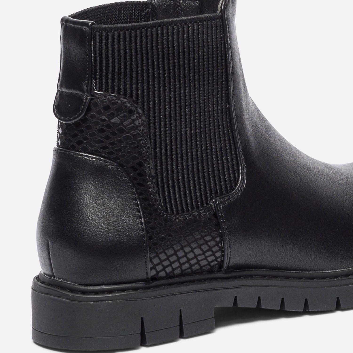 Chelsea boots noir à tige élastiquée