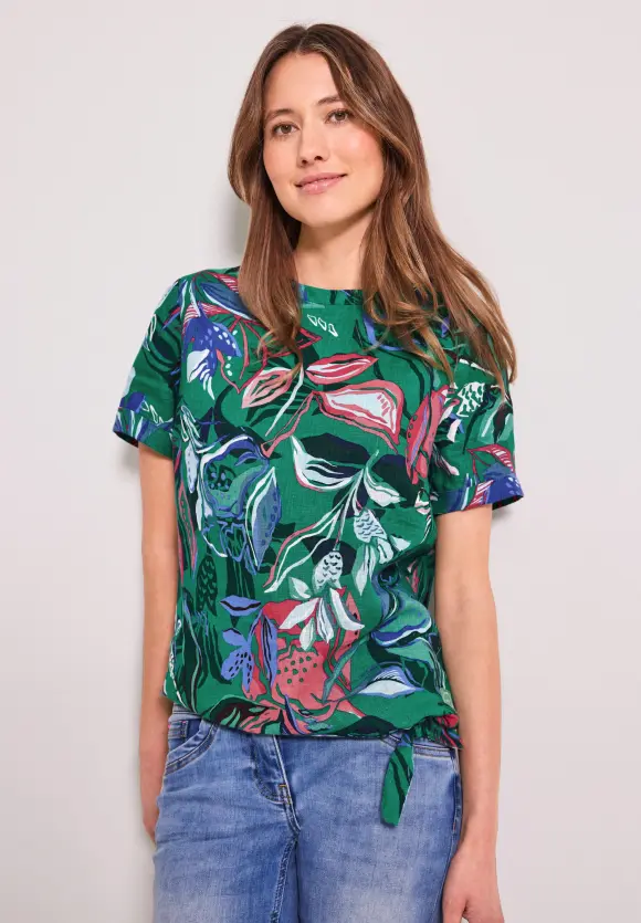 CECIL Print Leinenbluse