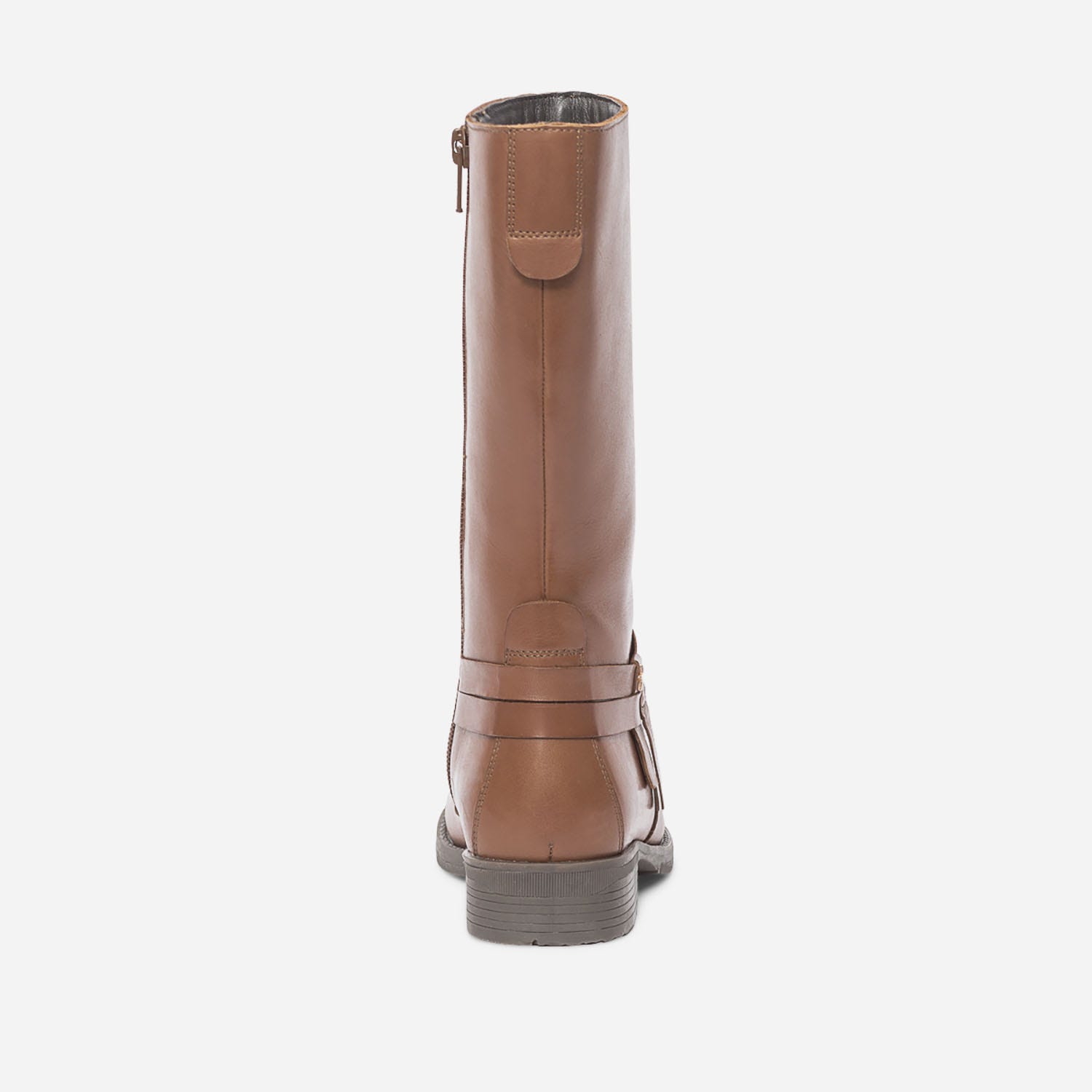 Botte camel en cuir à double bride