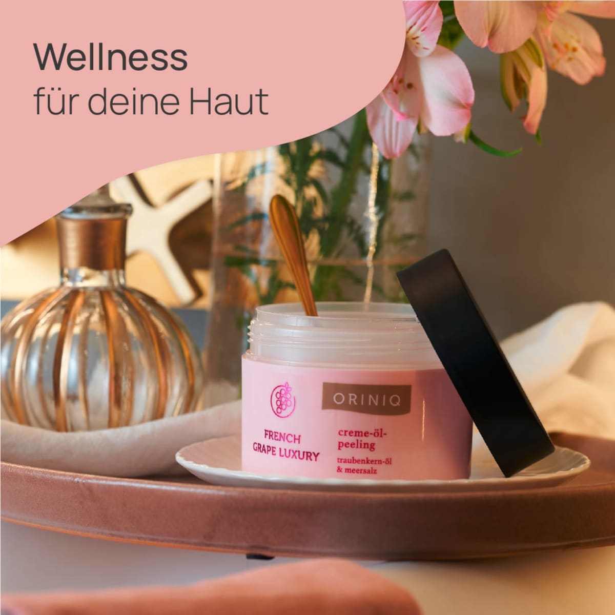 Körperpeeling Creme-Öl-Peeling French Grape Luxury, 250 g