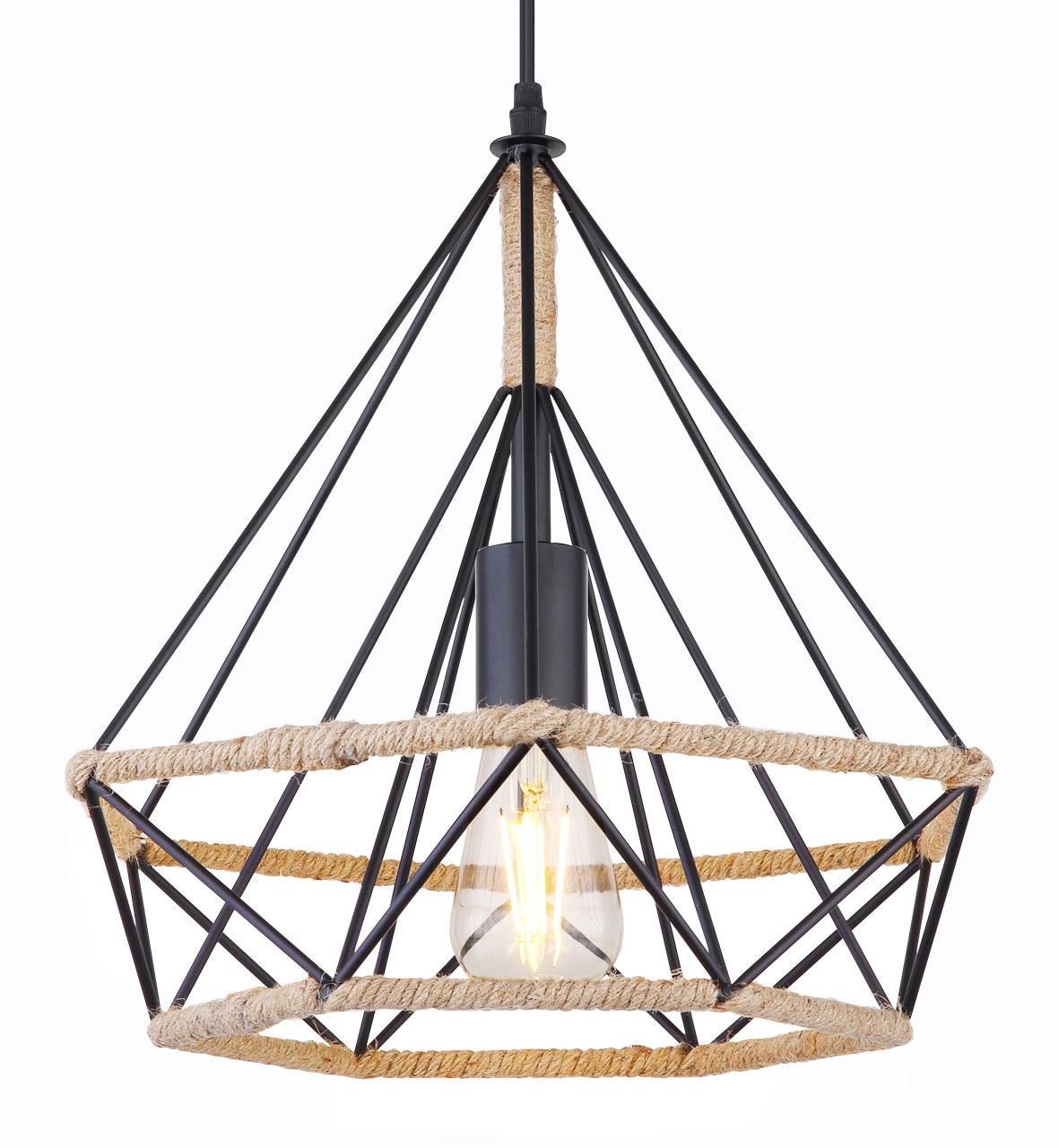 Globo Lighting - ULLEU - Hängeleuchte Metall schwarz, 1x E27