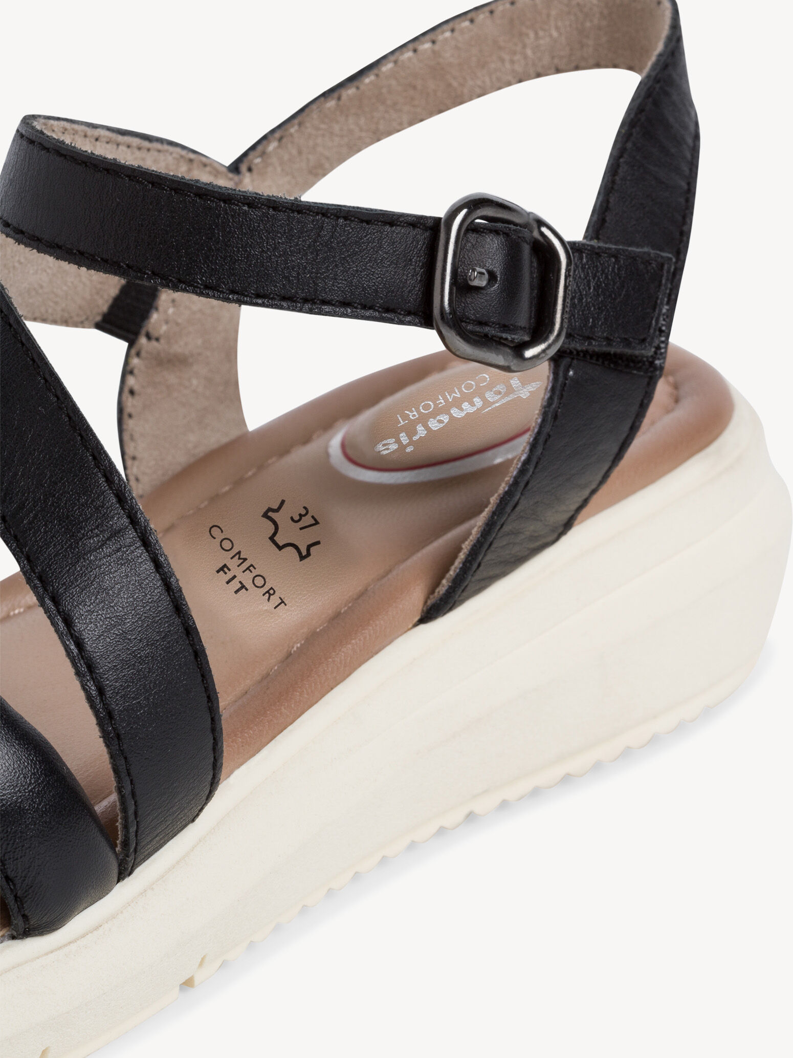 Sandale en cuir - noir
