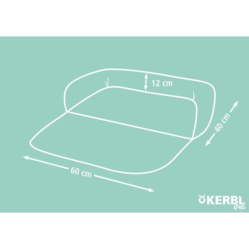 Kerbl Hundekissen Kerbl Couchkissen Emalia grau 98 cm, 66 cm, 12 cm