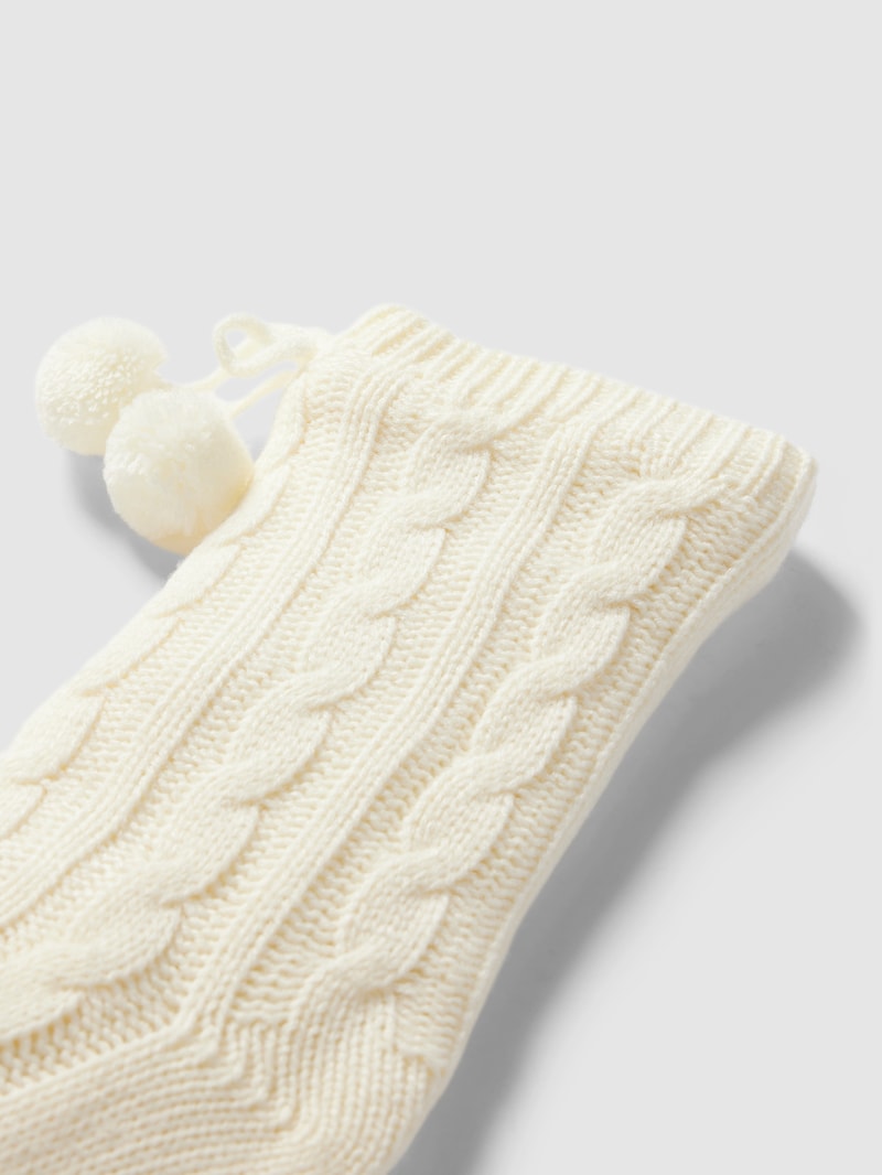 Socken in Strick-Optik in offwhite