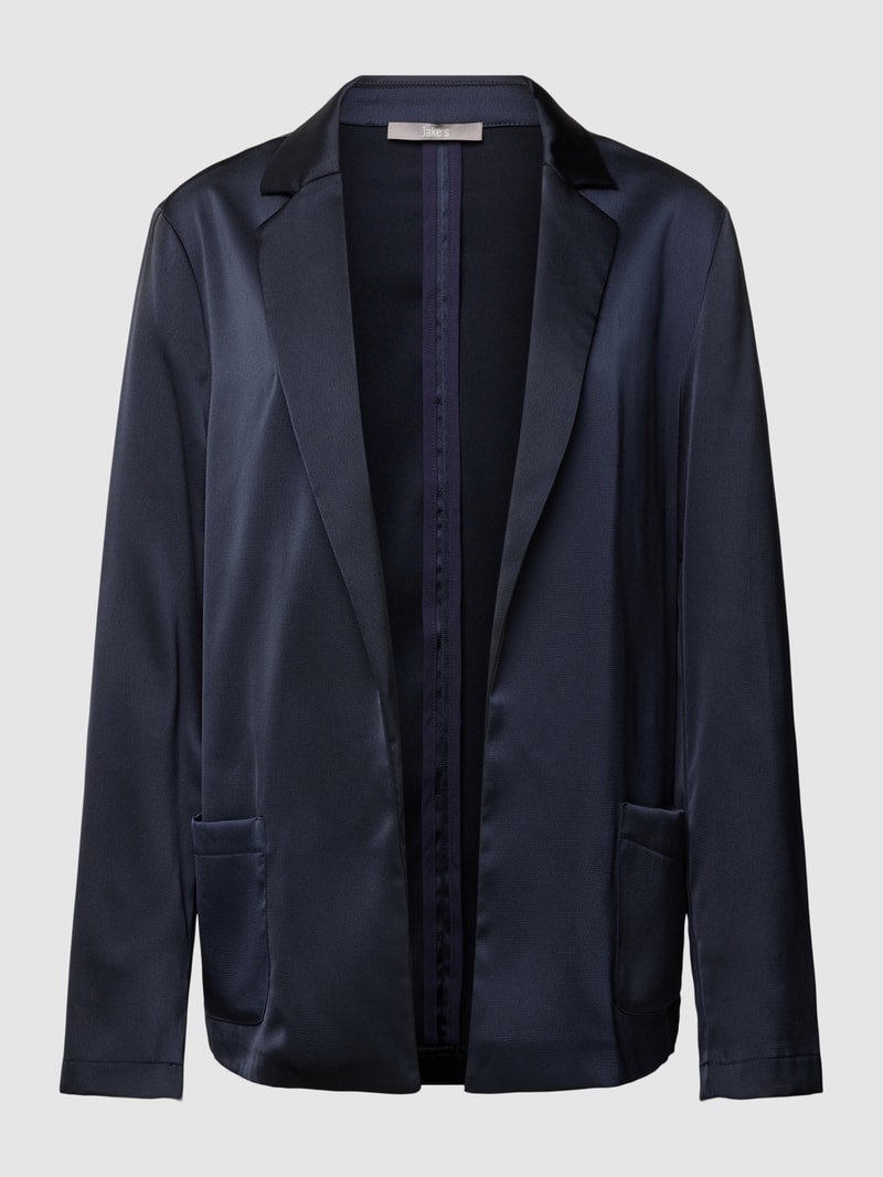 Blazer mit offener Vorderseite in marineblau