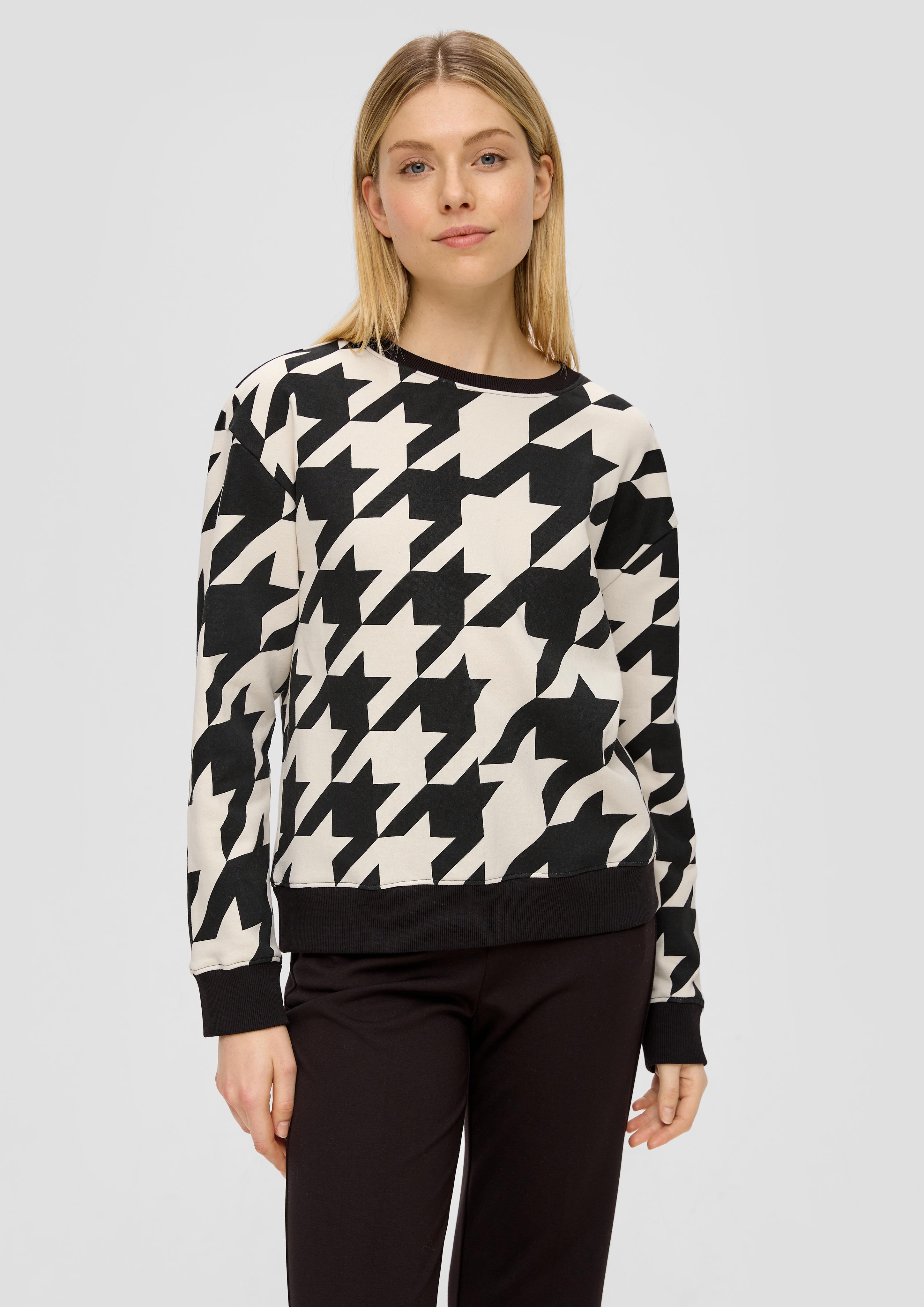Sweatshirt mit Hahnentritt-Muster  2139793-99R6
