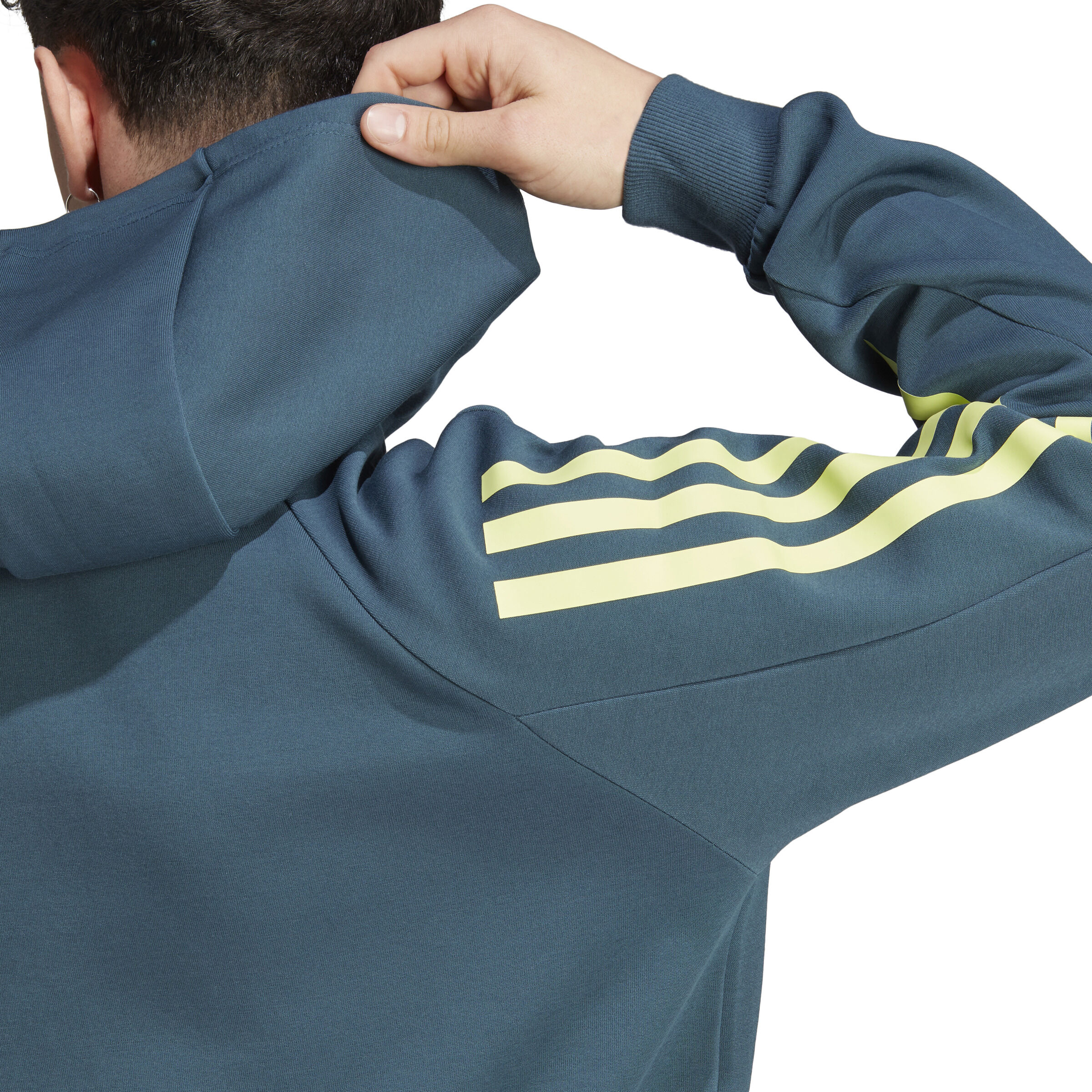 Future Icon 3 Stripes Full-Zip Sweatjacke Herren - Dunkelgrau