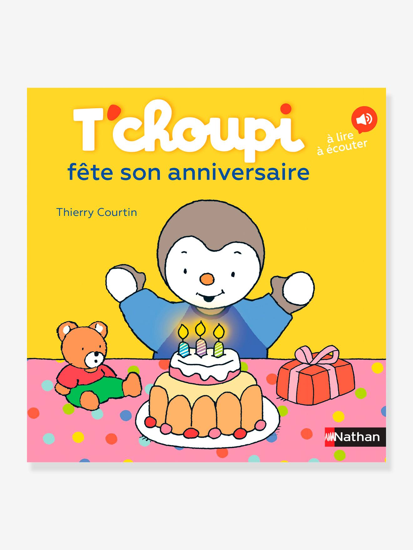 Livre T'choupi fête son anniversaire NATHAN multico