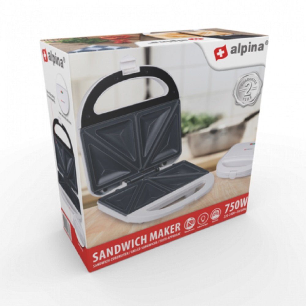 *Alpina* Sandwichmaker Sandwich-Maker Sandwichtoaster 750W