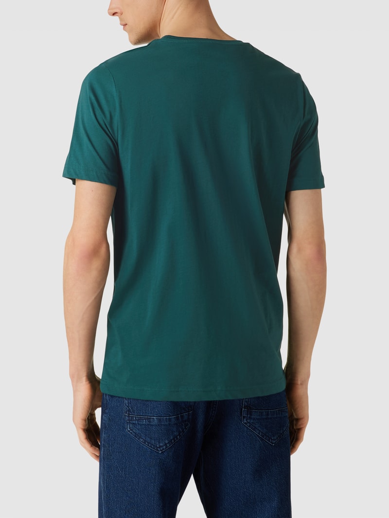 T-Shirt mit Logo-Print in petrol