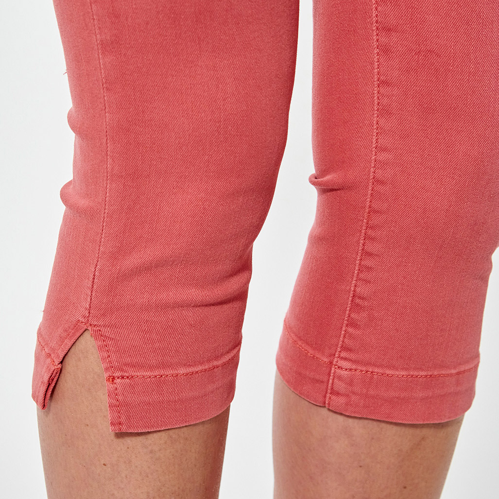 LUO  Pantacourt/corsaire slim rose Femme