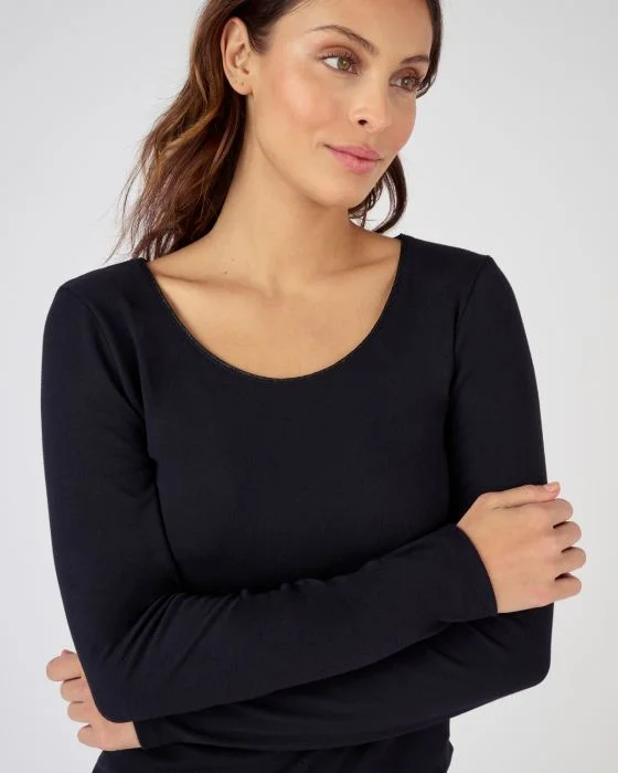 Tee-shirt manches longues Thermolactyl Sensitive, biais fils brillants