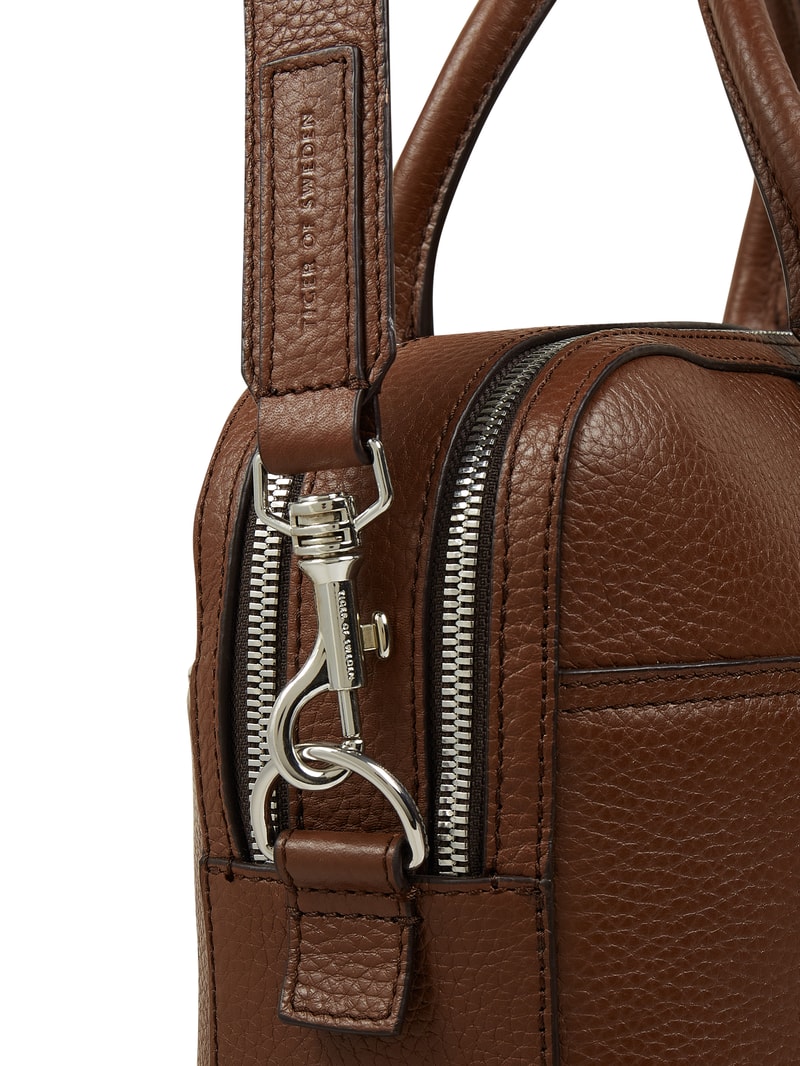 Laptoptasche aus Leder in cognac