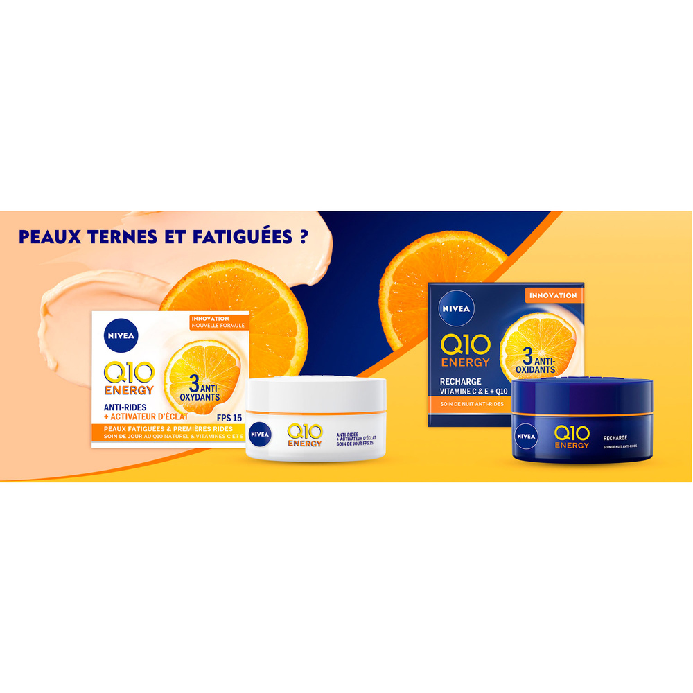 nivea Q10 ENERGY - Crème de jour Vitamine C E Soin visage anti-âge