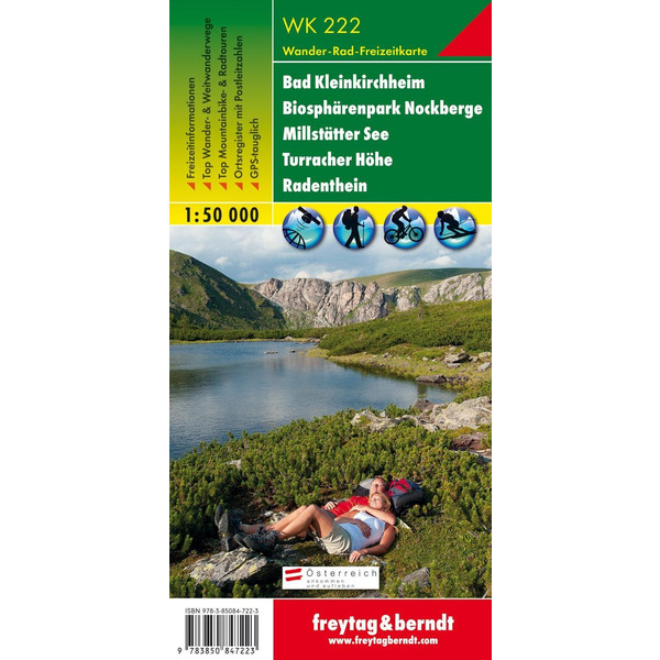 Bad Kleinkirchheim, Nationalpark Nockberge, Millstätter See, Turracher Höhe, Radenthein 1 : 50 000. WK 222 - Wanderkarte