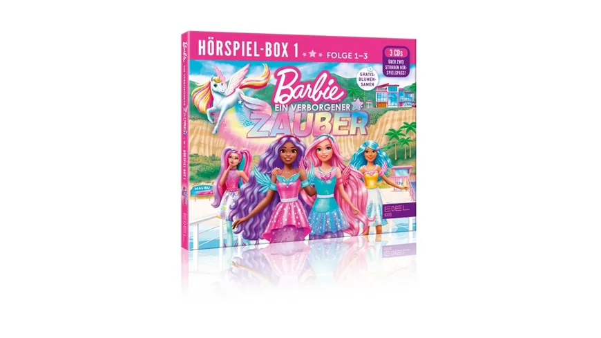 Hörspiel-Box,Folge 1-3 Mit Blumentütchen Barbie-Ein Verborgener Zauber