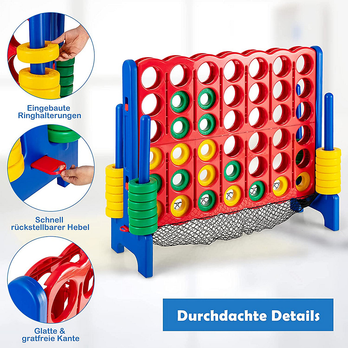 Vier Gewinnt Spielset inkl. 42 Jumbo Ringen