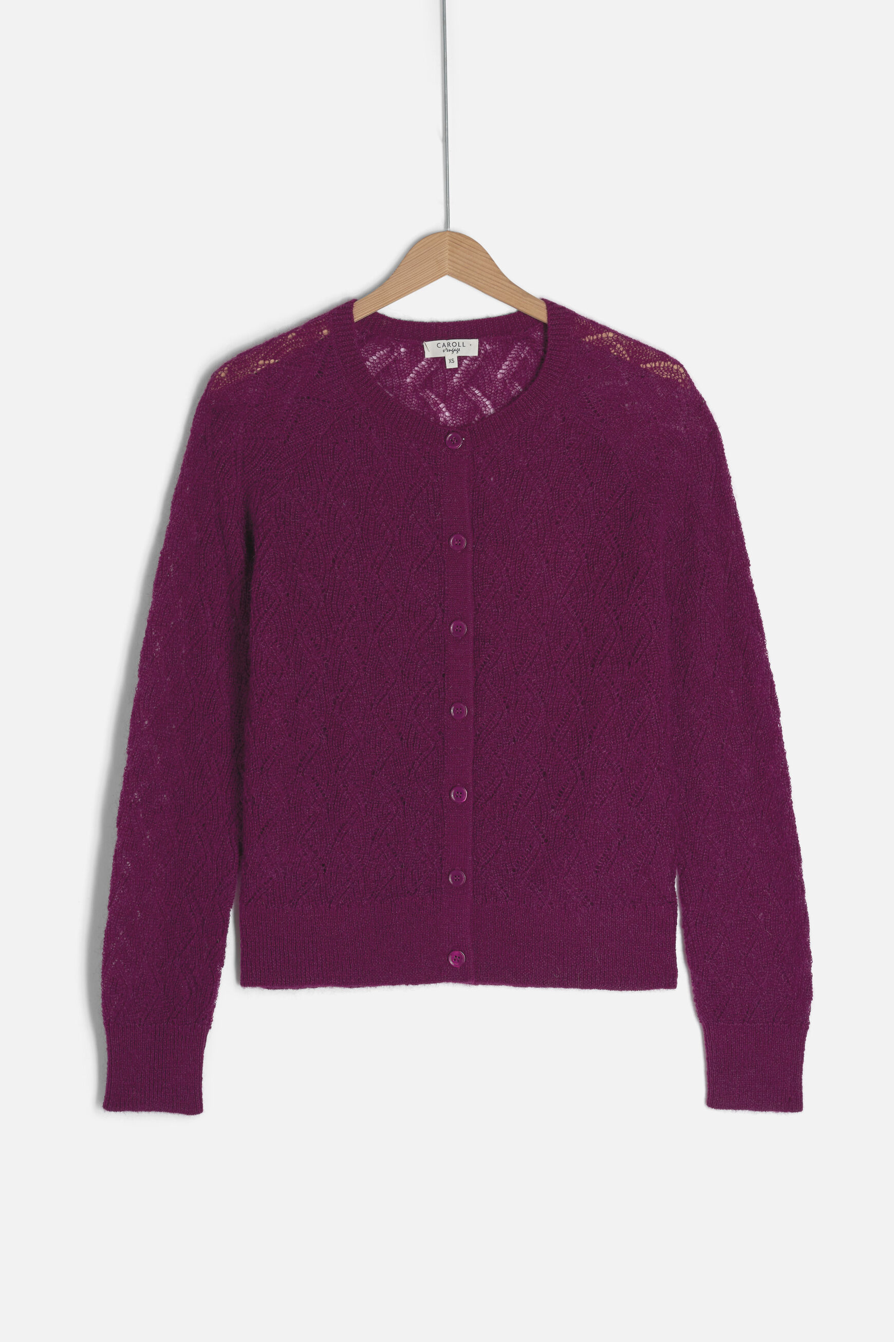 gilet micha prune femme
