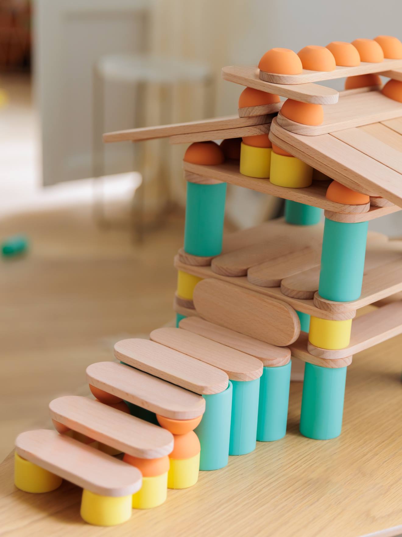 Oppi Kinder Baustein-Set STIX OPPI, 108 Teile - mehrfarbig