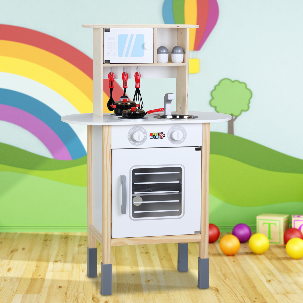Casaria Deuba Spielküche inkl. Zubehör klein