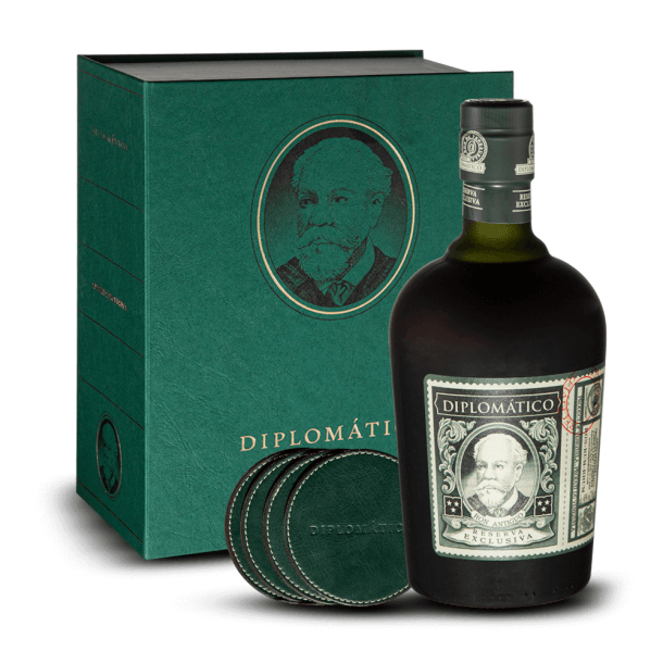 Coffret Diplomatico + 4 dessous de verres 40%