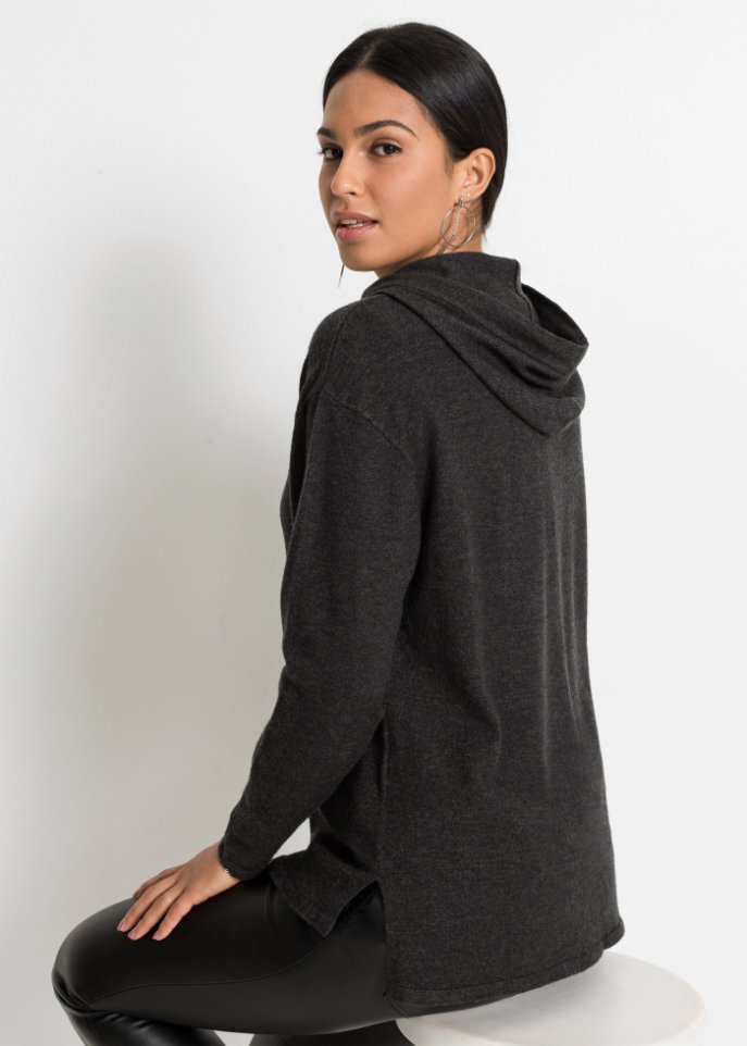 Longpullover mit Kapuze
