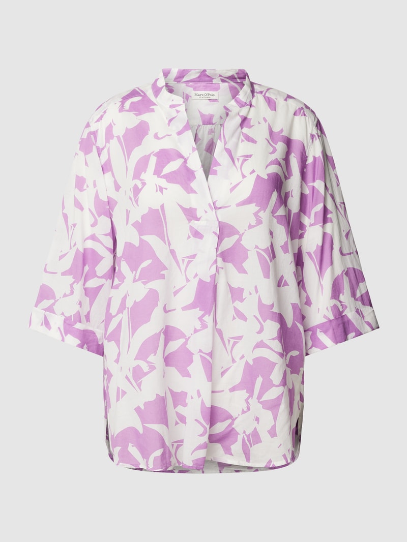 Bluse mit Allover-Muster in flieder