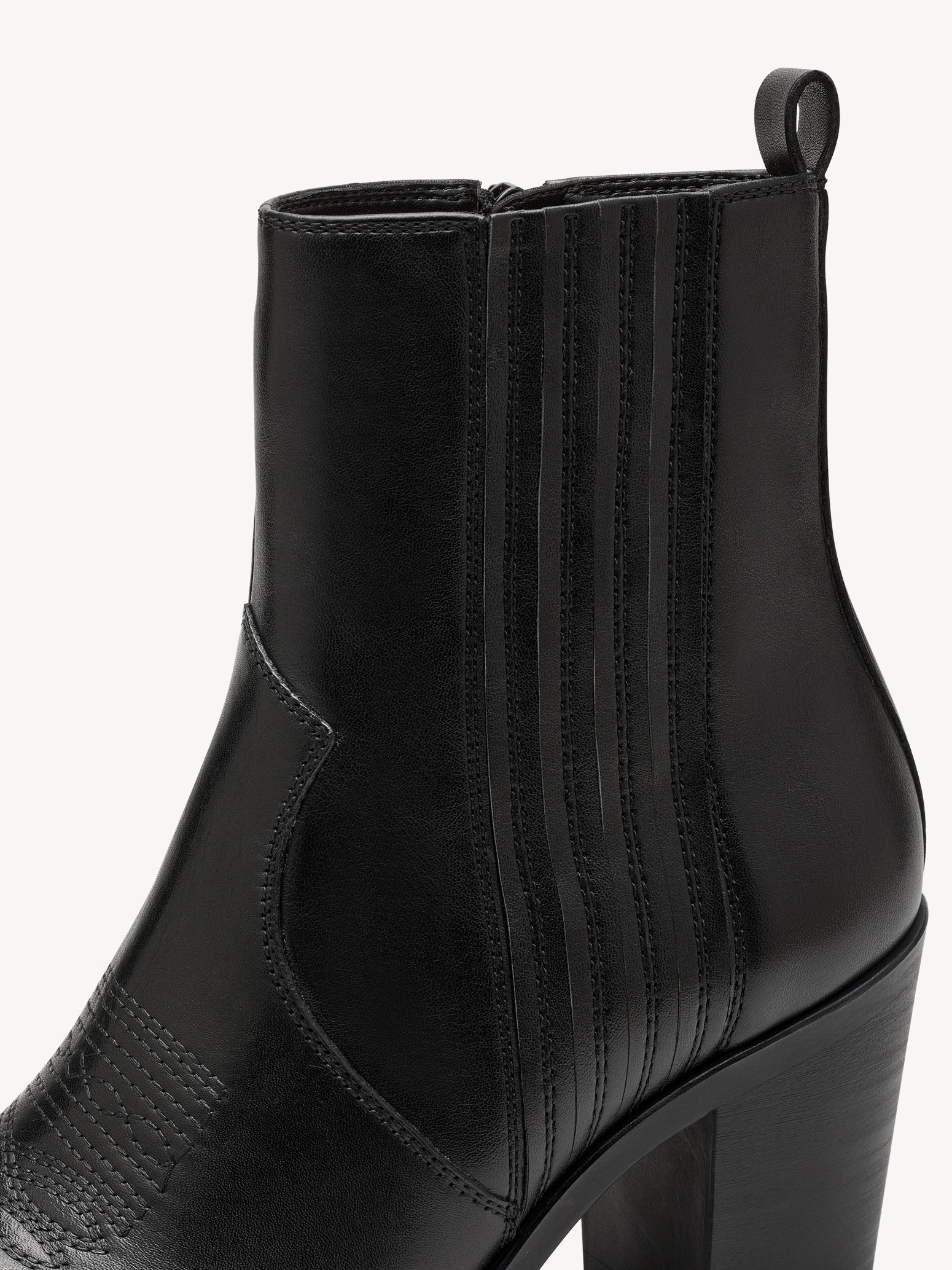 Bottes de cow-boy en cuir - noir