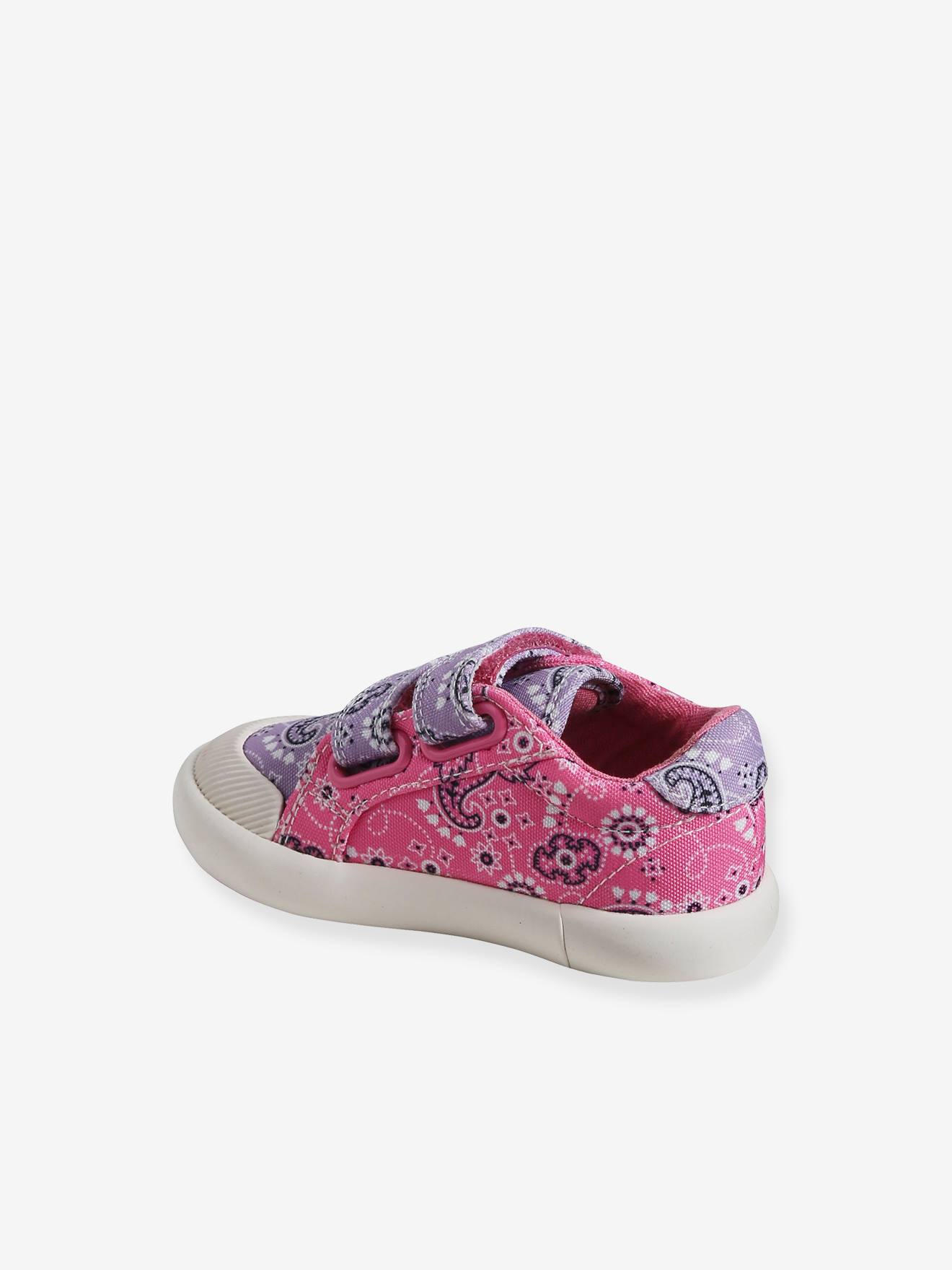 Vertbaudet Mädchen Baby Stoffschuhe, Klett - mehrfarbig
