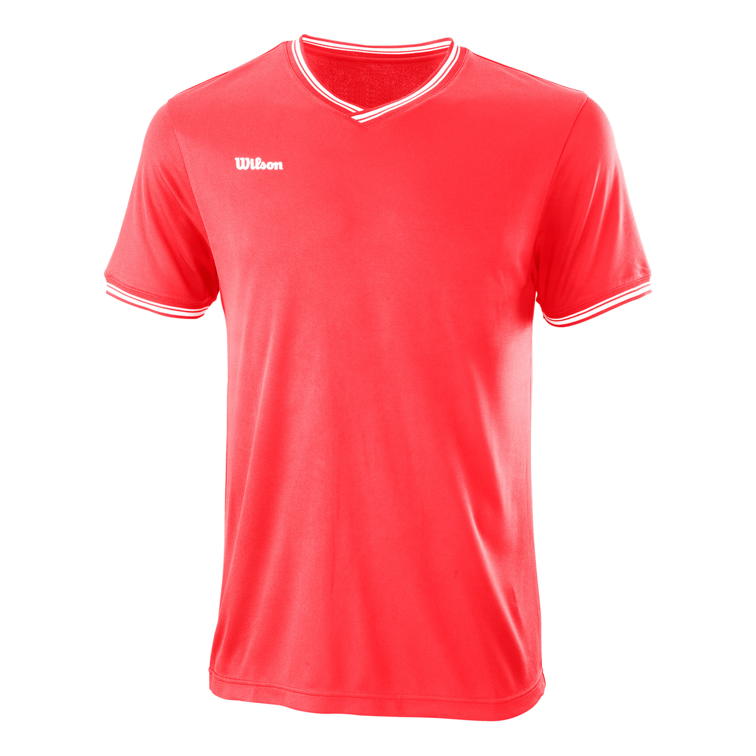 T-Shirt Herren - Koralle, Weiß
