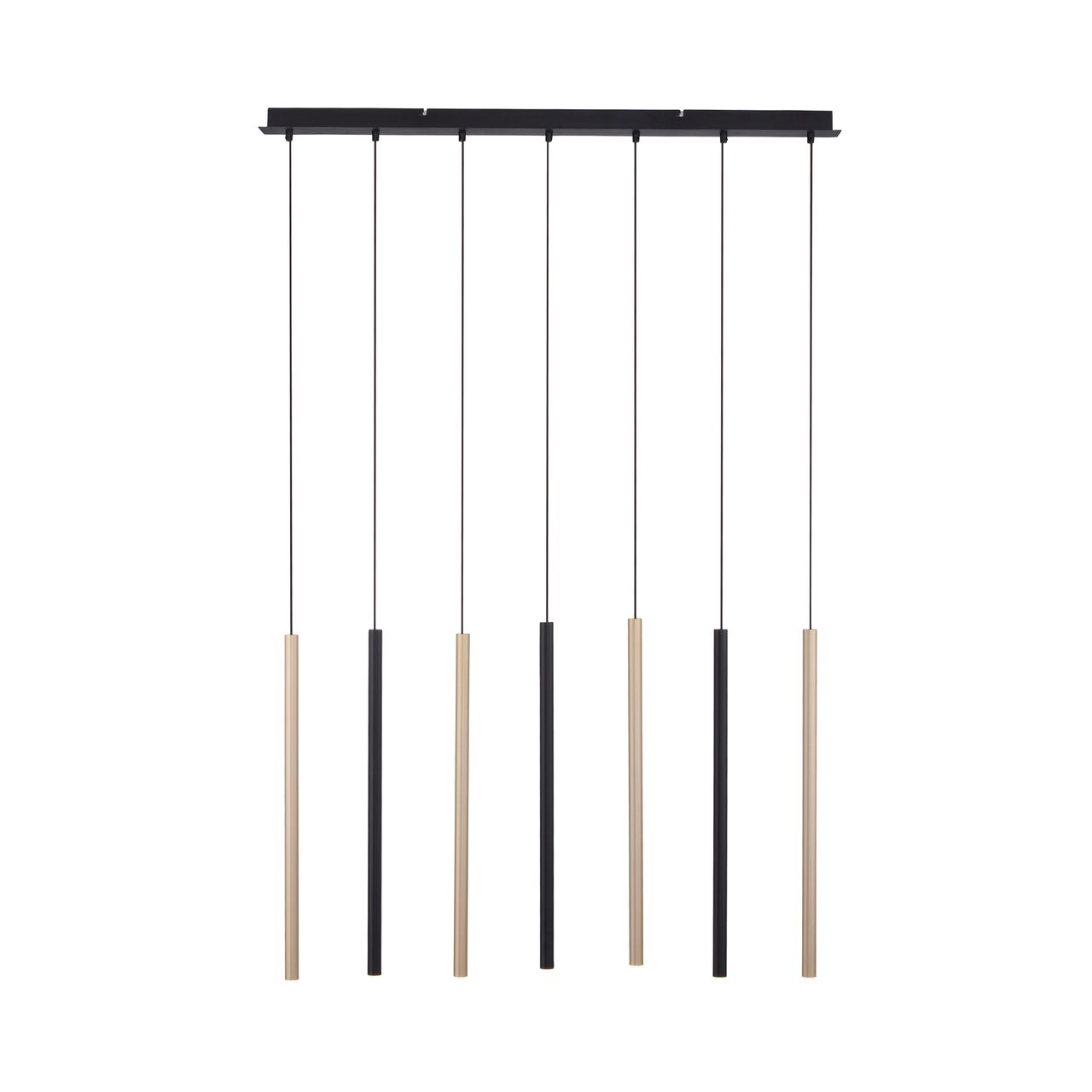 Paul Neuhaus LED Pendelleuchte FLUTE, stufenlos dimmbar, 3000 Kelvin, Schwarz