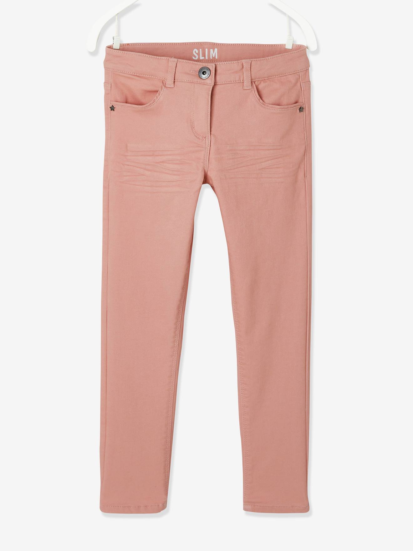 Pantalon slim fille Morphologik tour de hanches MEDIUM marine foncé