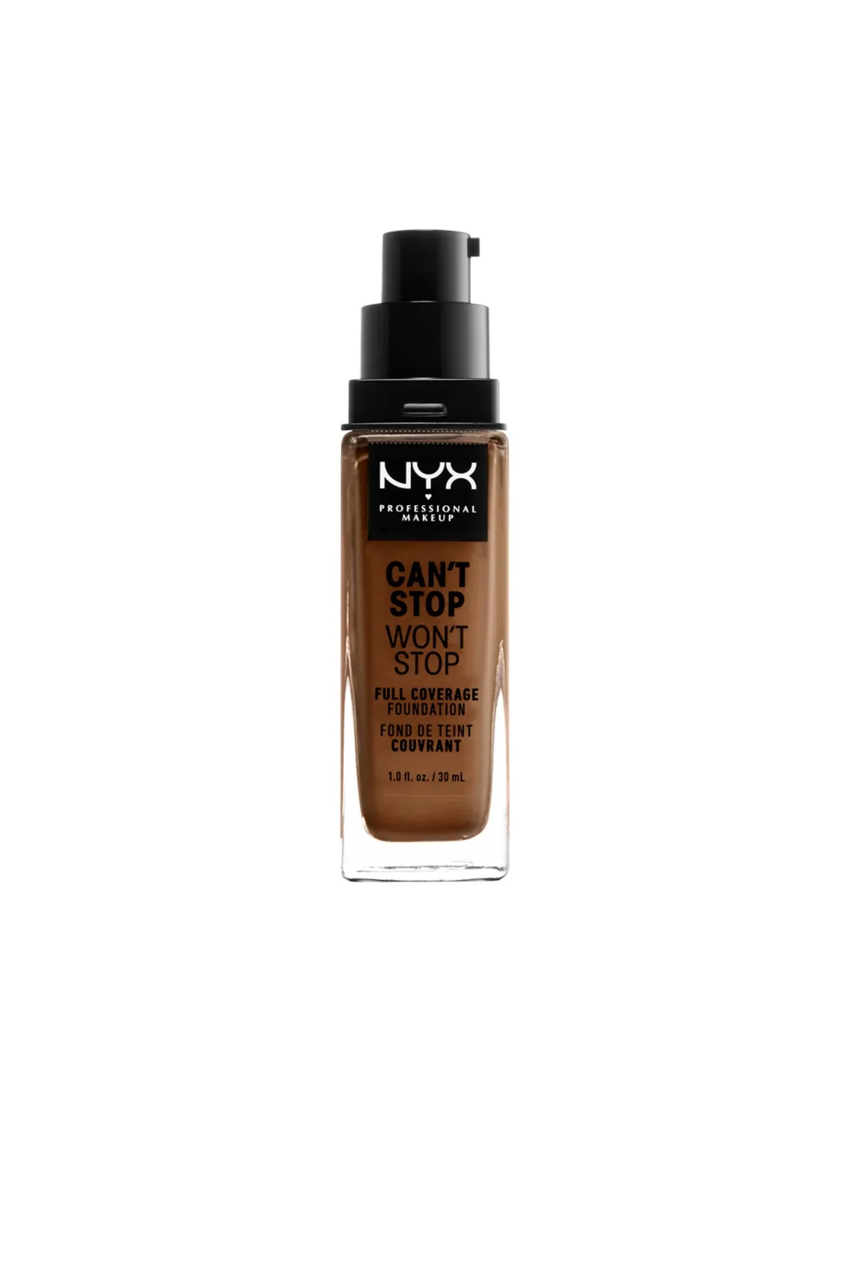 NYX Professional Makeup  Can't Stop Won't Stop Foundation mit vollständiger Abdeckung #cappucciono 30 ml