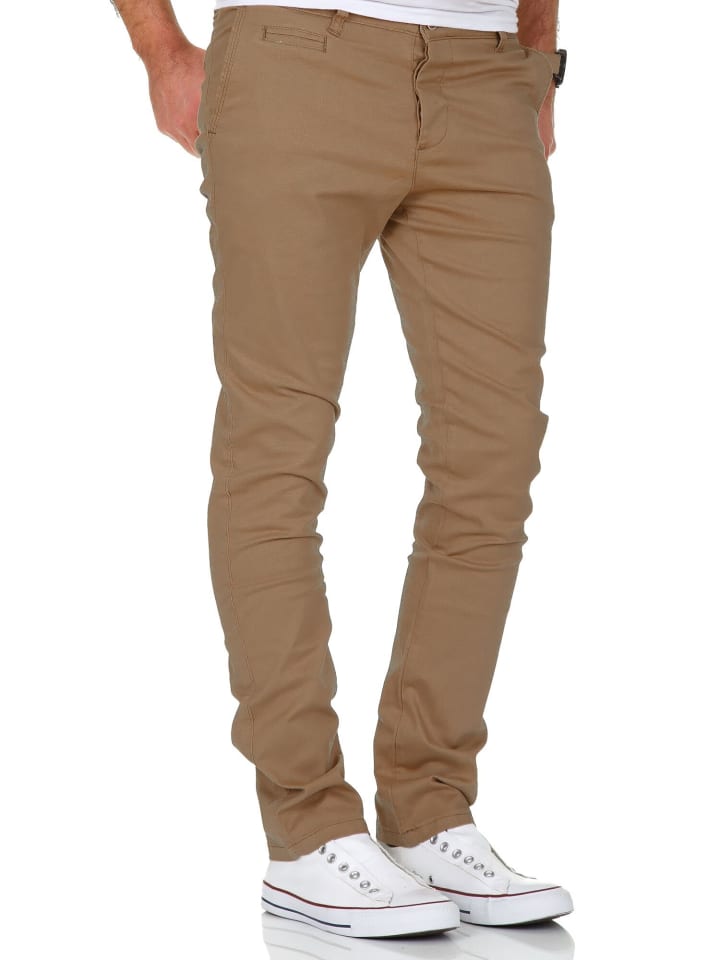 Amaci&Sons Slim Fit Chino mit Stretch ATLANTA in Beige günstig kaufen
