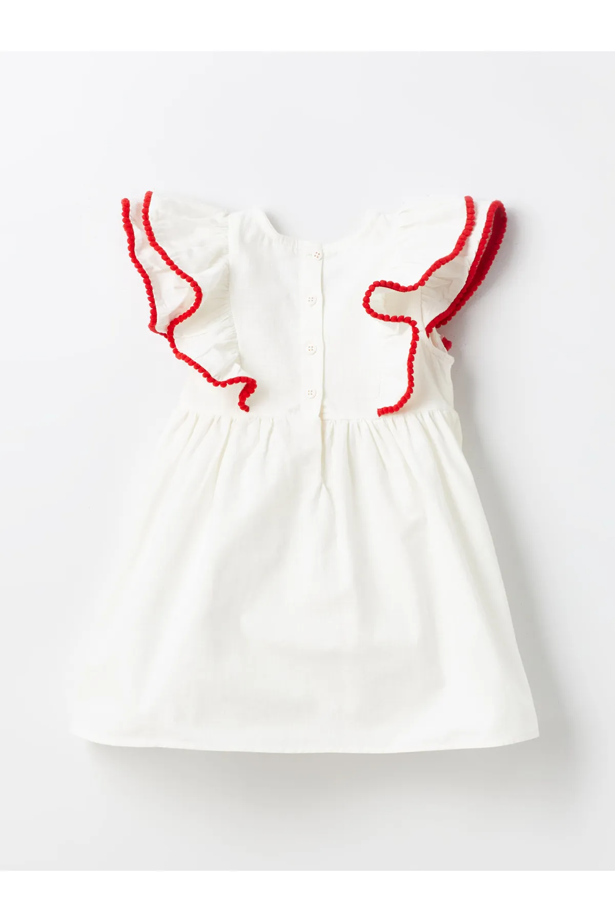 LC Waikiki  Besticktes Baby-Mädchenkleid mit Rundhalsausschnitt